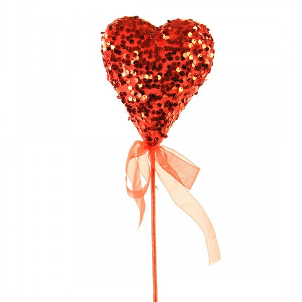 18"GLITTER HEART PICK