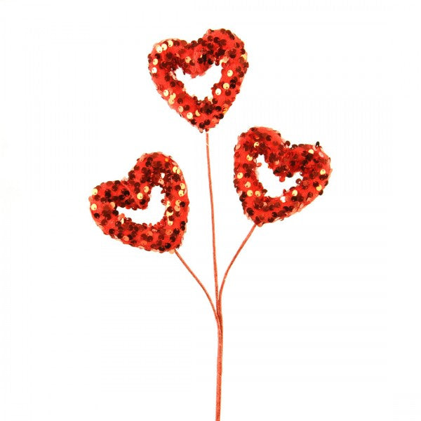 15.5"GLITTER OPEN HEART