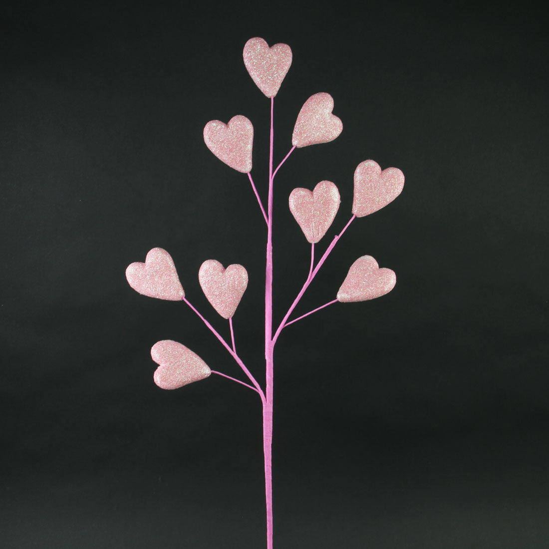 30" GLITTER HEARTS SPRAY PINK