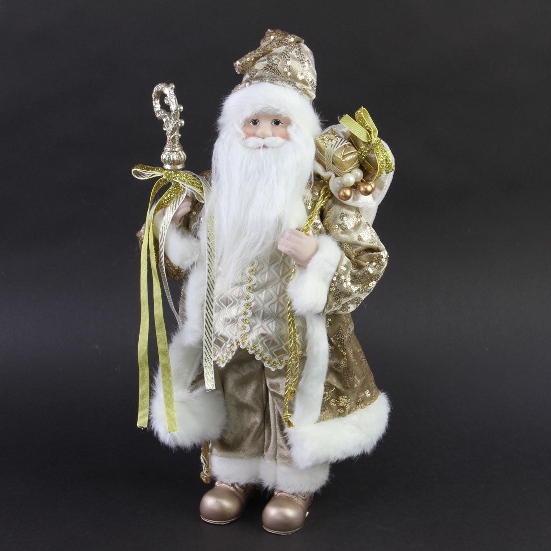 18"SANTA W/SCEPTER GOLD