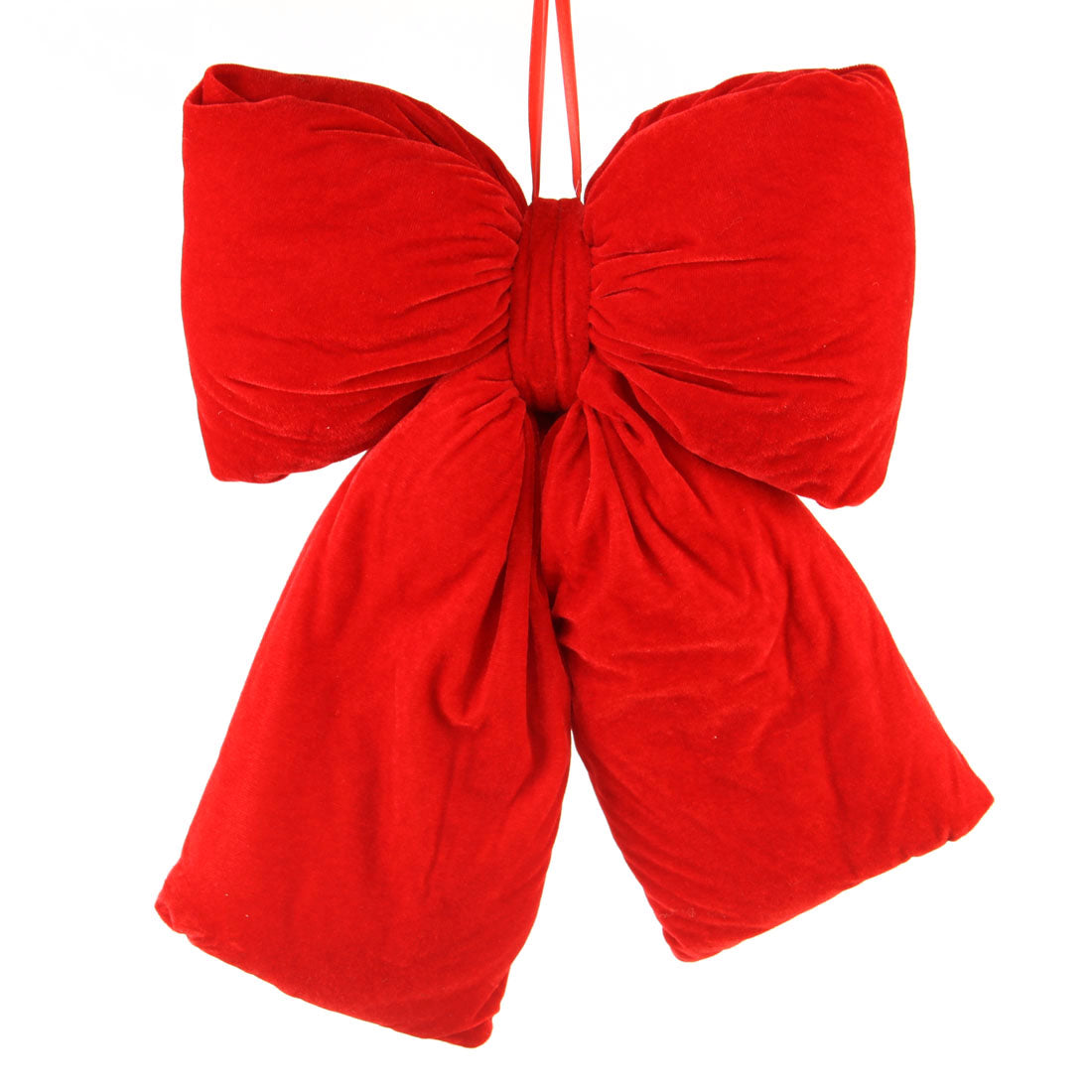 15.5"X19"VELVET BOW ORNA