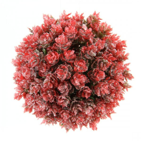 4"ICED SUCCULENT BALL ORN