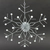 10.5"PEARL SNOWFLAKE ORNA A25