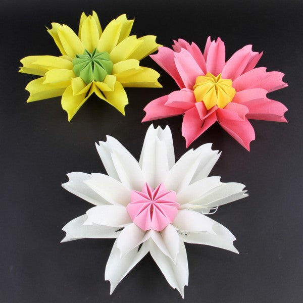 12"LINEN FLOWER HANG.A25