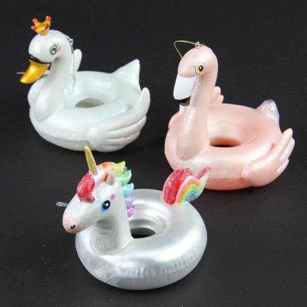 4.5"GLSS/RESIN POOL FLOAT ORN