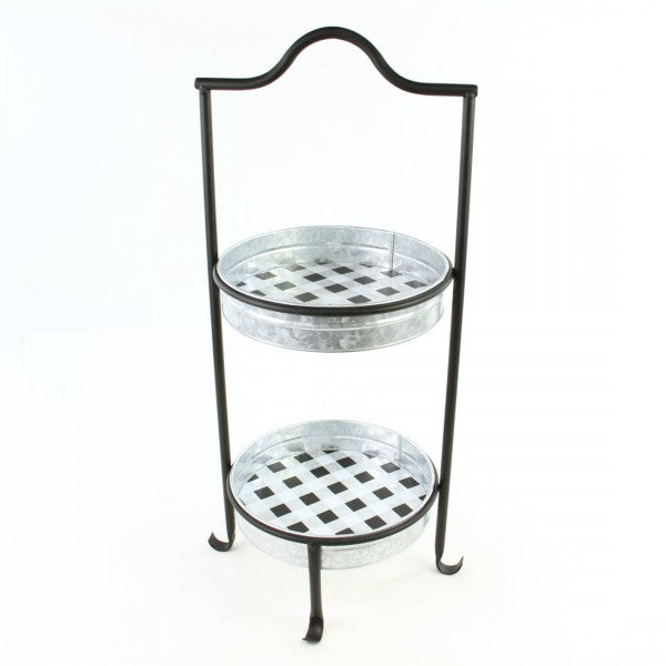 26"MTL 2-TIER STAND