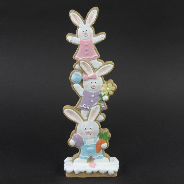 14.57"STCKNG GINGRBRD BUNNIES