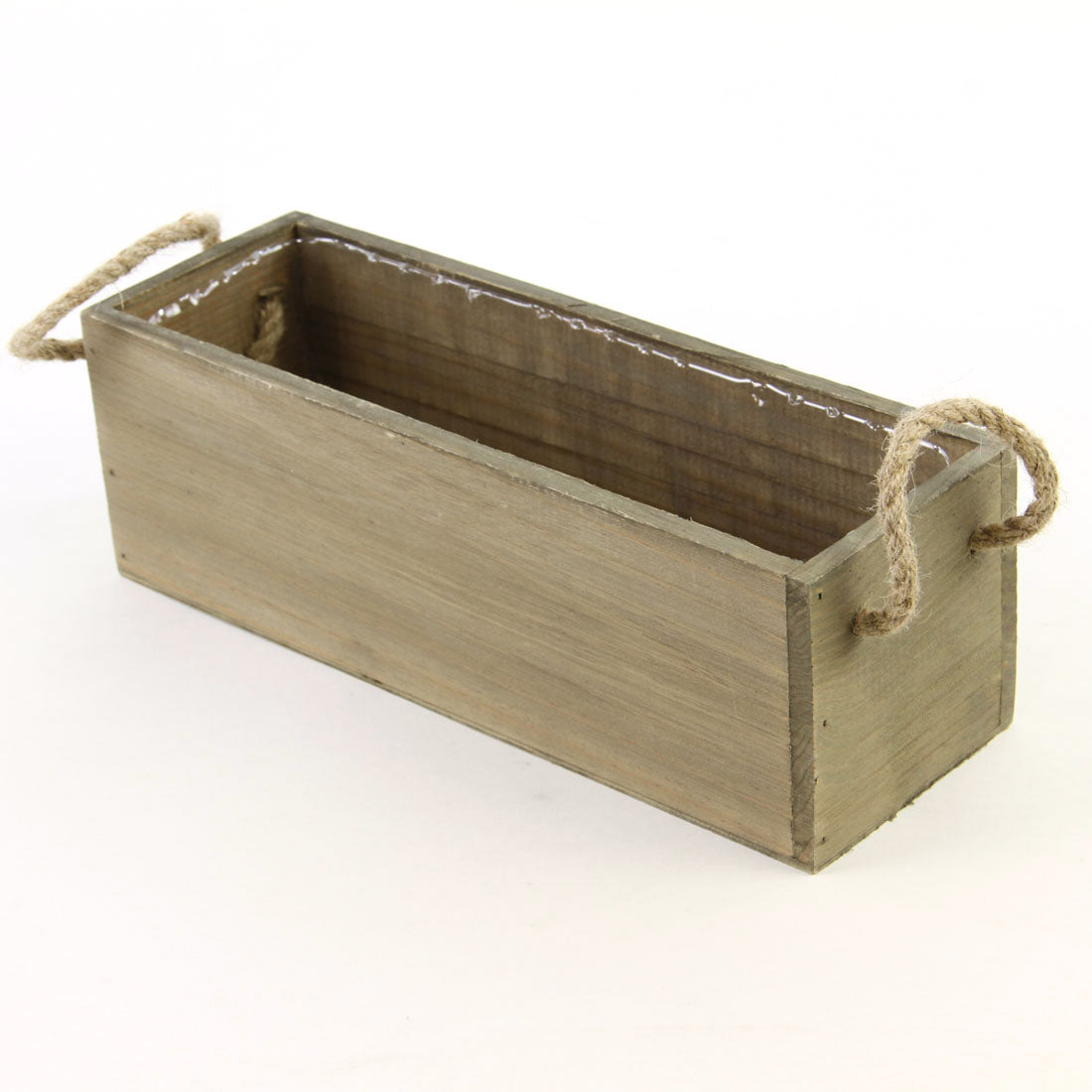 12"X4"X4"WOOD PLTR W/HANDLES