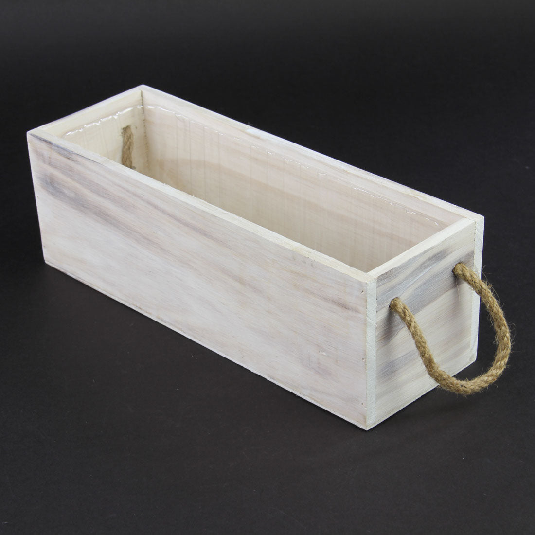 12"X4"X4"WOOD PLTR W/HANDLES