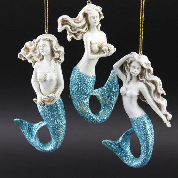 5.75"SPA BLUE MERMAID ORN