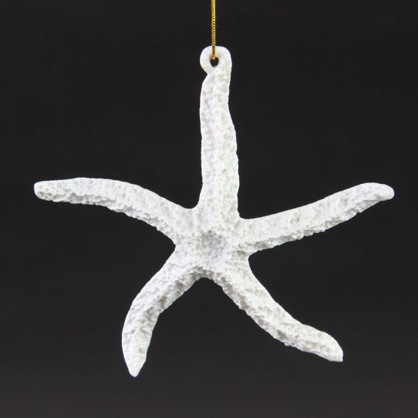4.75"WHITE STARFISH ORN