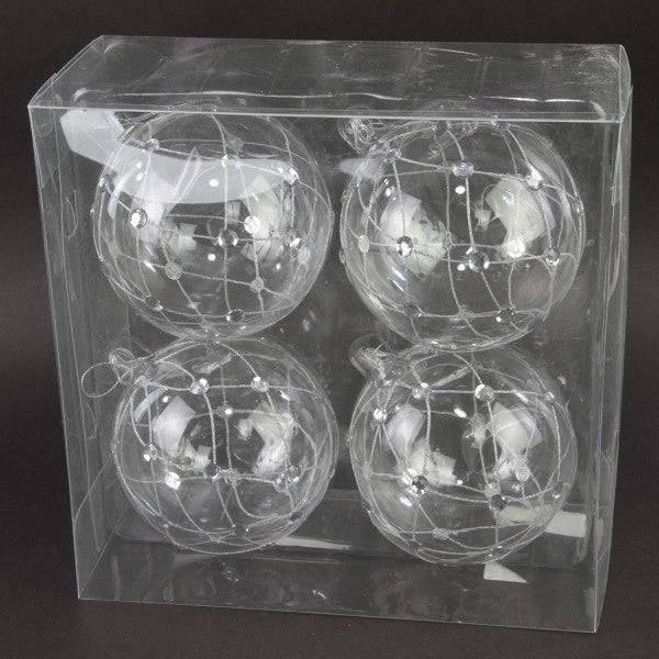 150MM DIAMND LATTICE ORN 4/BX