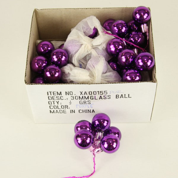 30MM STEM BALL 72/BX PURPLE