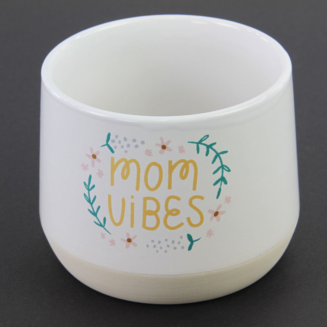 5.75"X4.5"MOM VIBES KPOT WHT