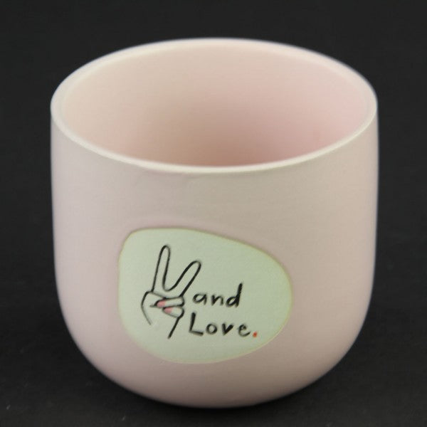 4"X3.5"PEACE/LOVE POT