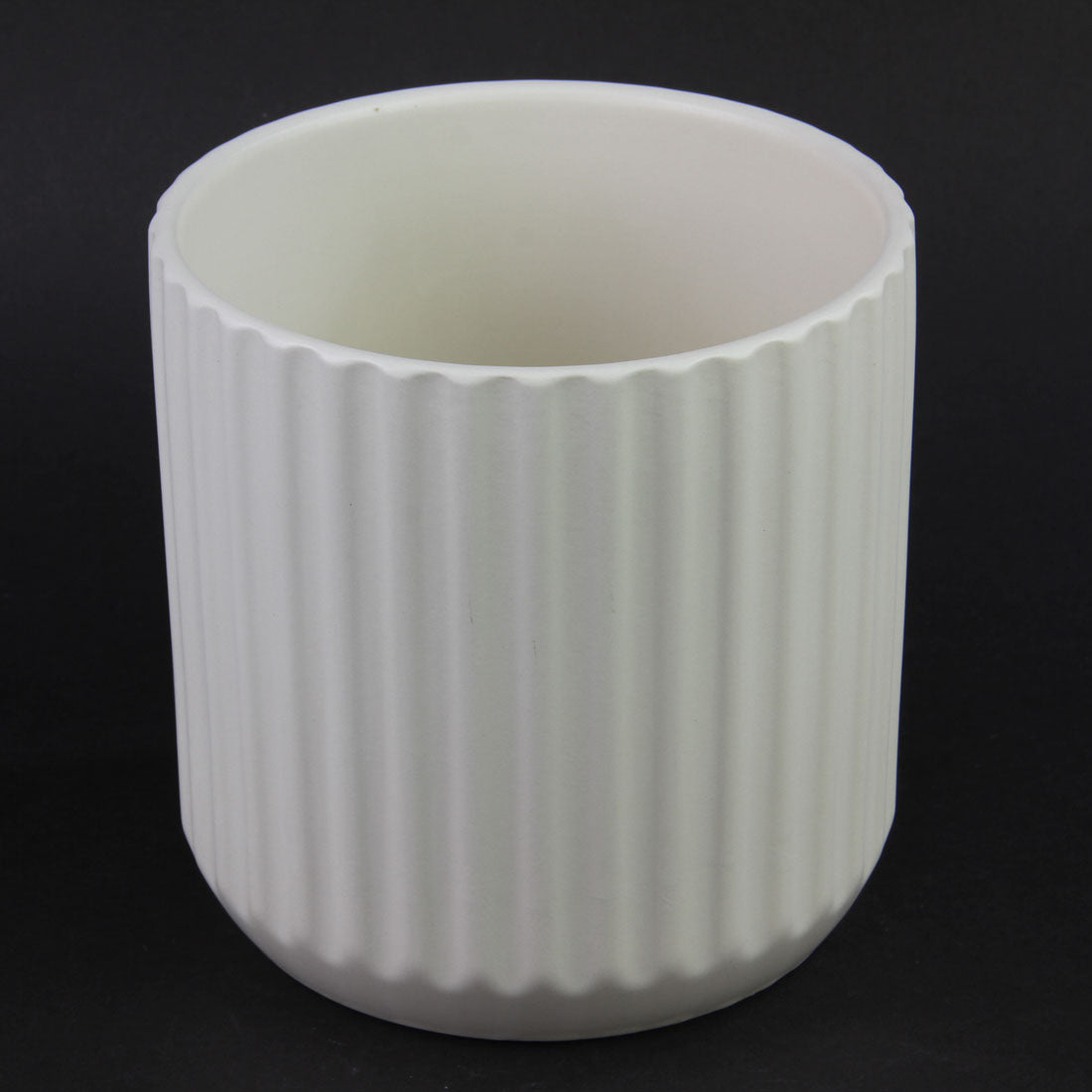 7"X6.75"BEAM POT OFF WHITE