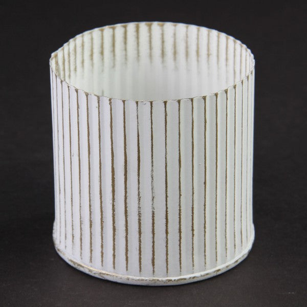 3"X3"NORAH VASE WHITE WASHED