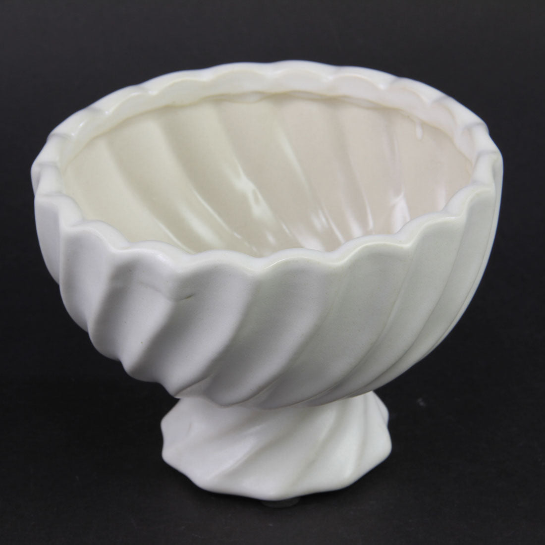 6.75"X5"SWAY COMPOTE WHITE