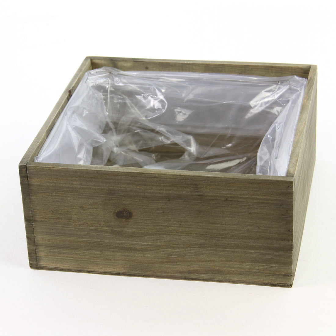 9"X9"X4" WOOD PLANTER