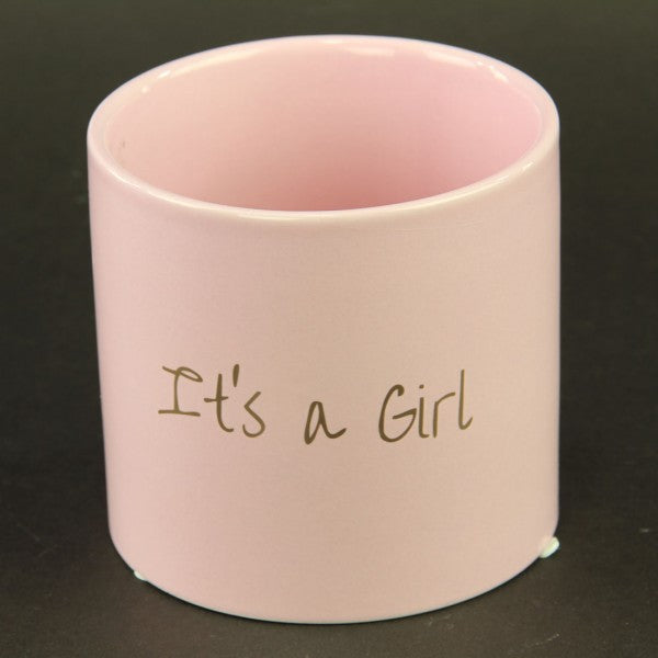 4" PINK CERAMIC POT
