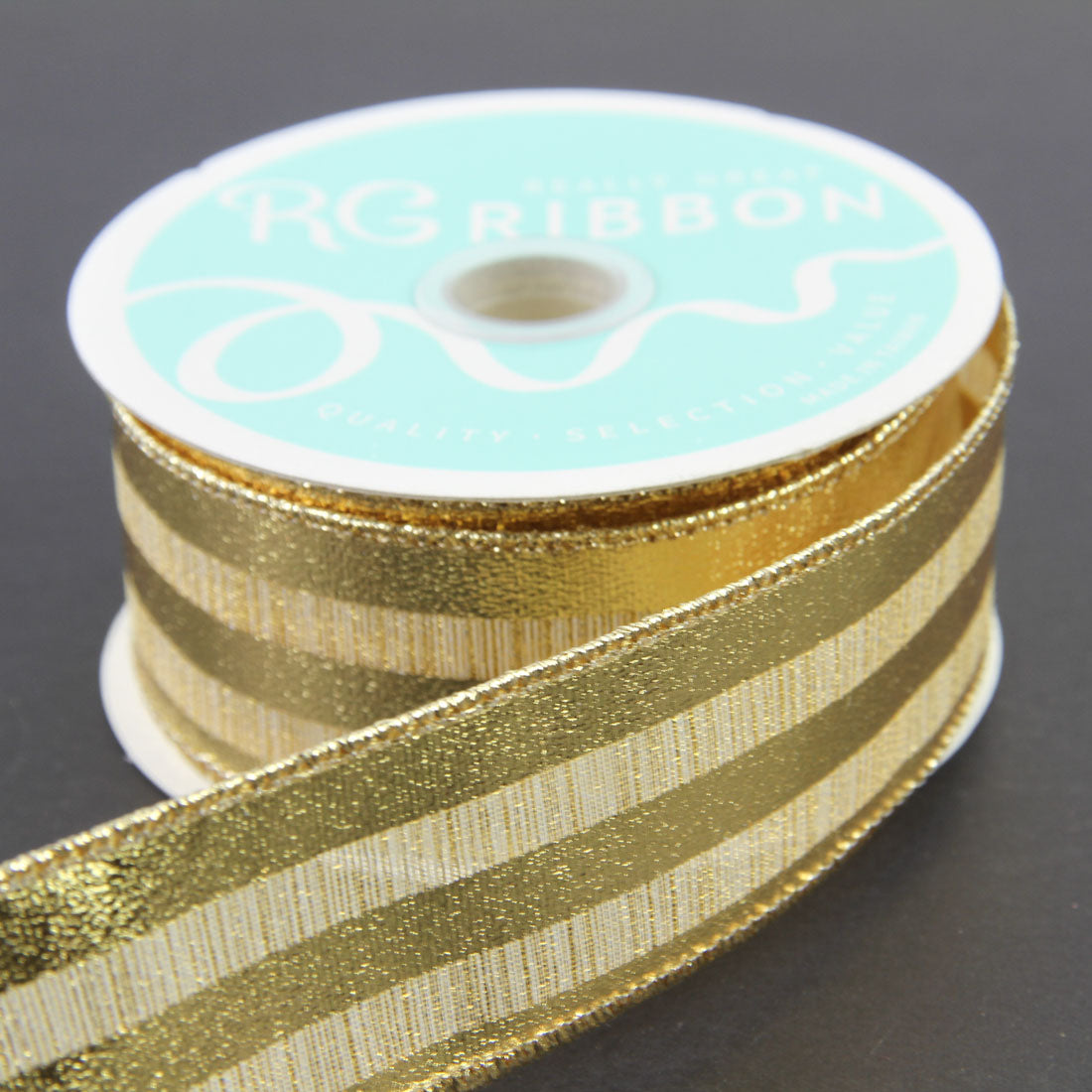 1.5"X10YD MTLC.VERT.STRIPES
