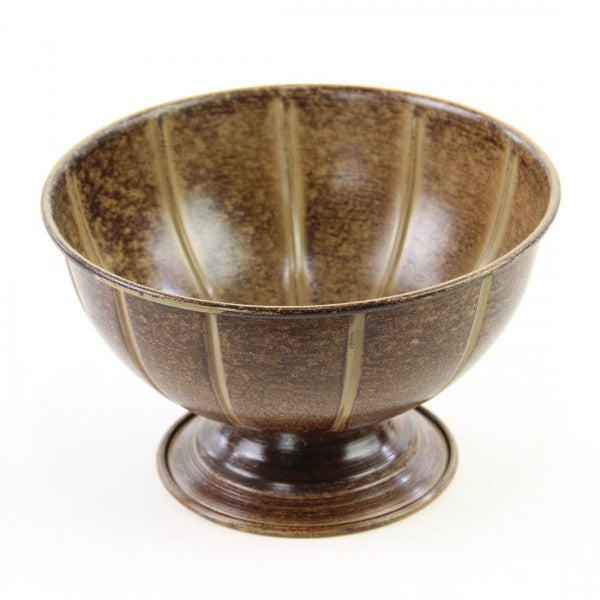 7"X4"RIBBED TIN COMPOTE