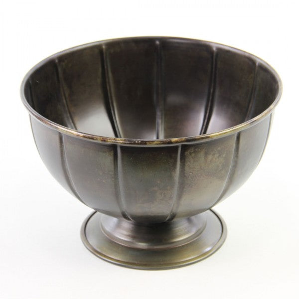 8"X5"RIBBED TIN COMPOTE