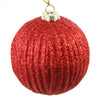 4"GLITTER GROOVE BALL ORNA