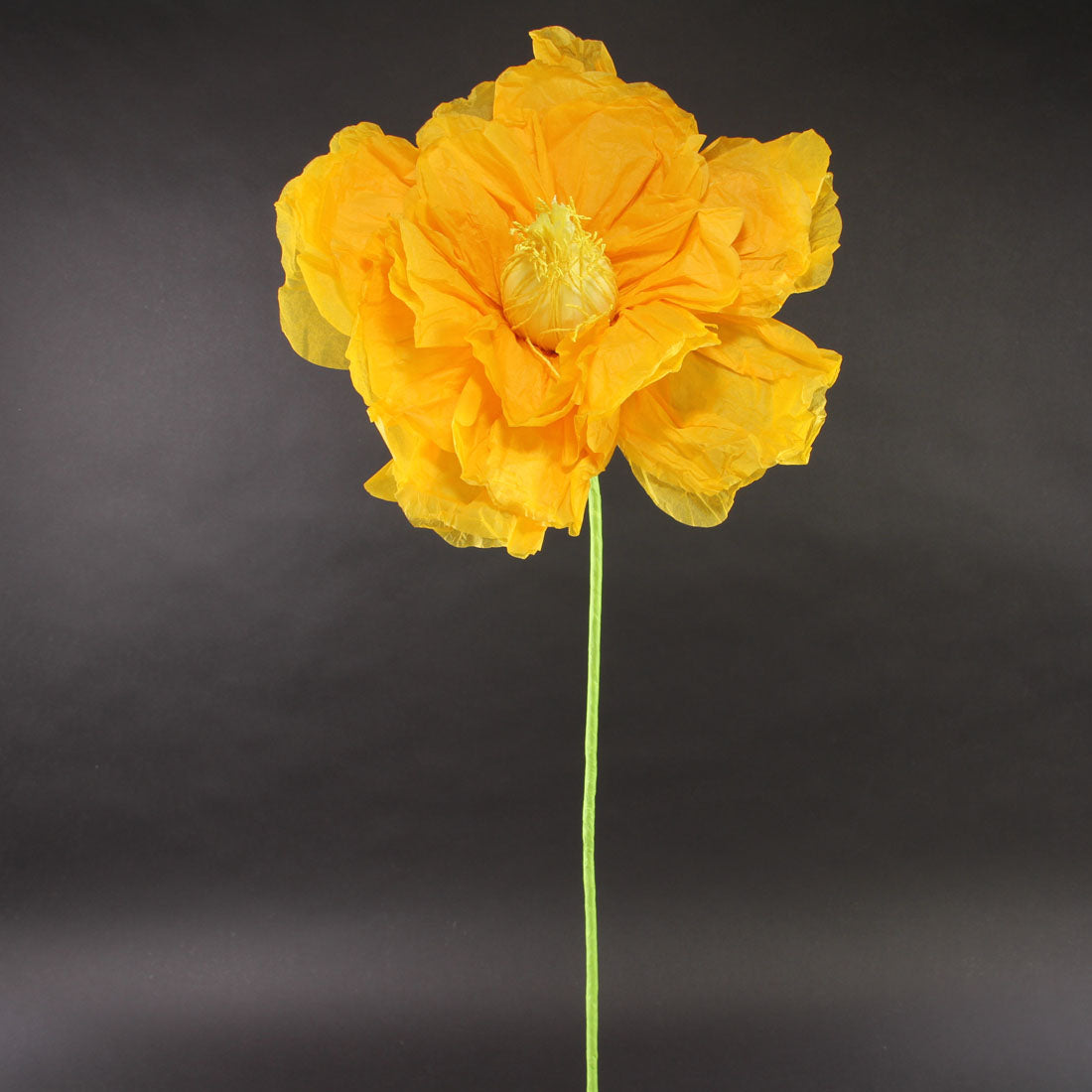 39"PAPER POPPY ON STEM