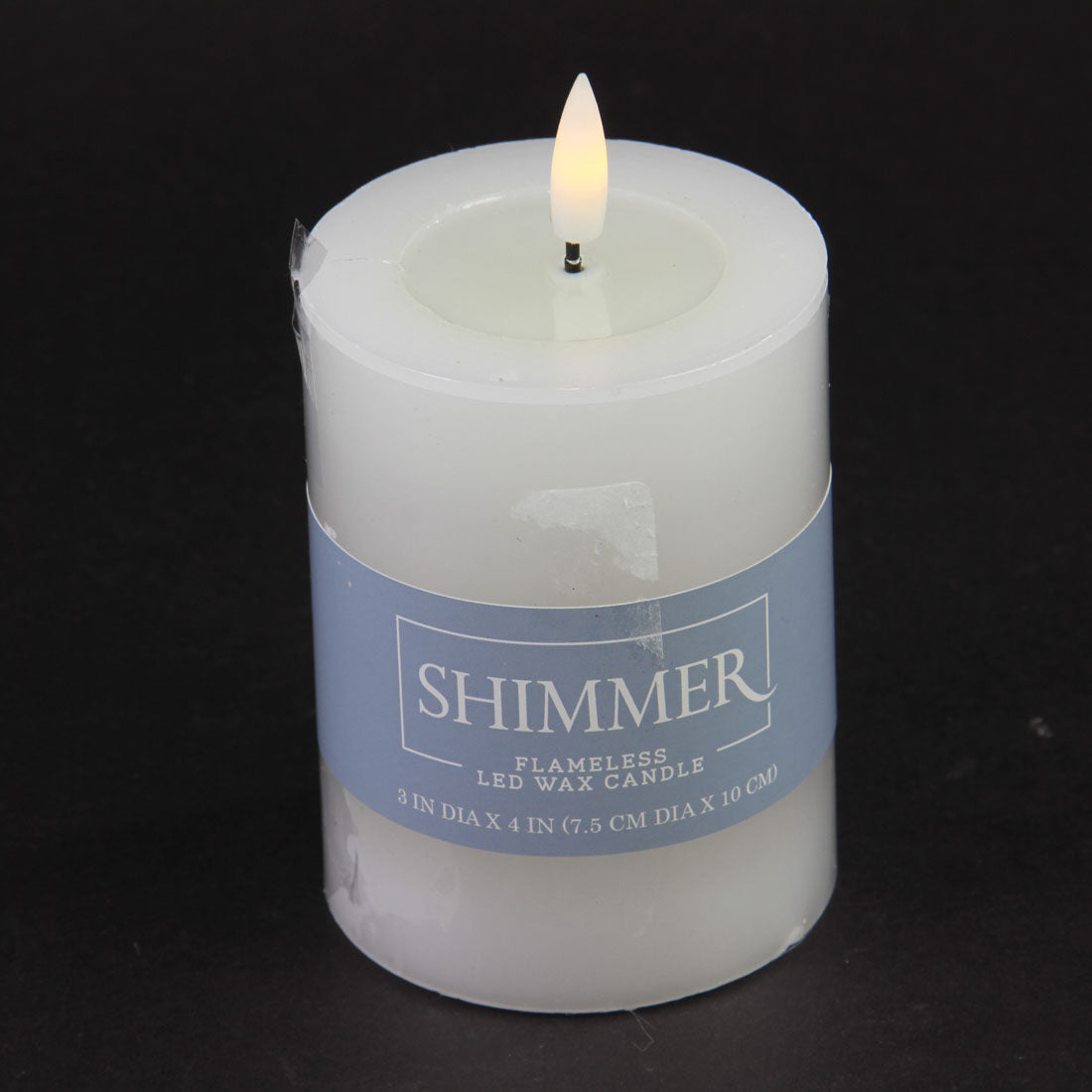4"X3"FLAMELESS CANDLE WHITE
