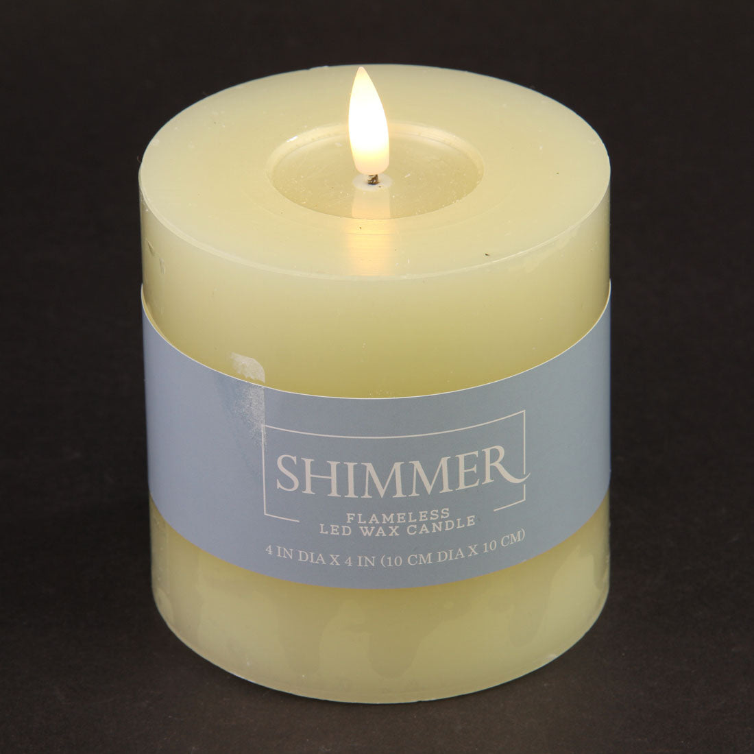 4"X4"FLAMELESS CANDLE IVORY