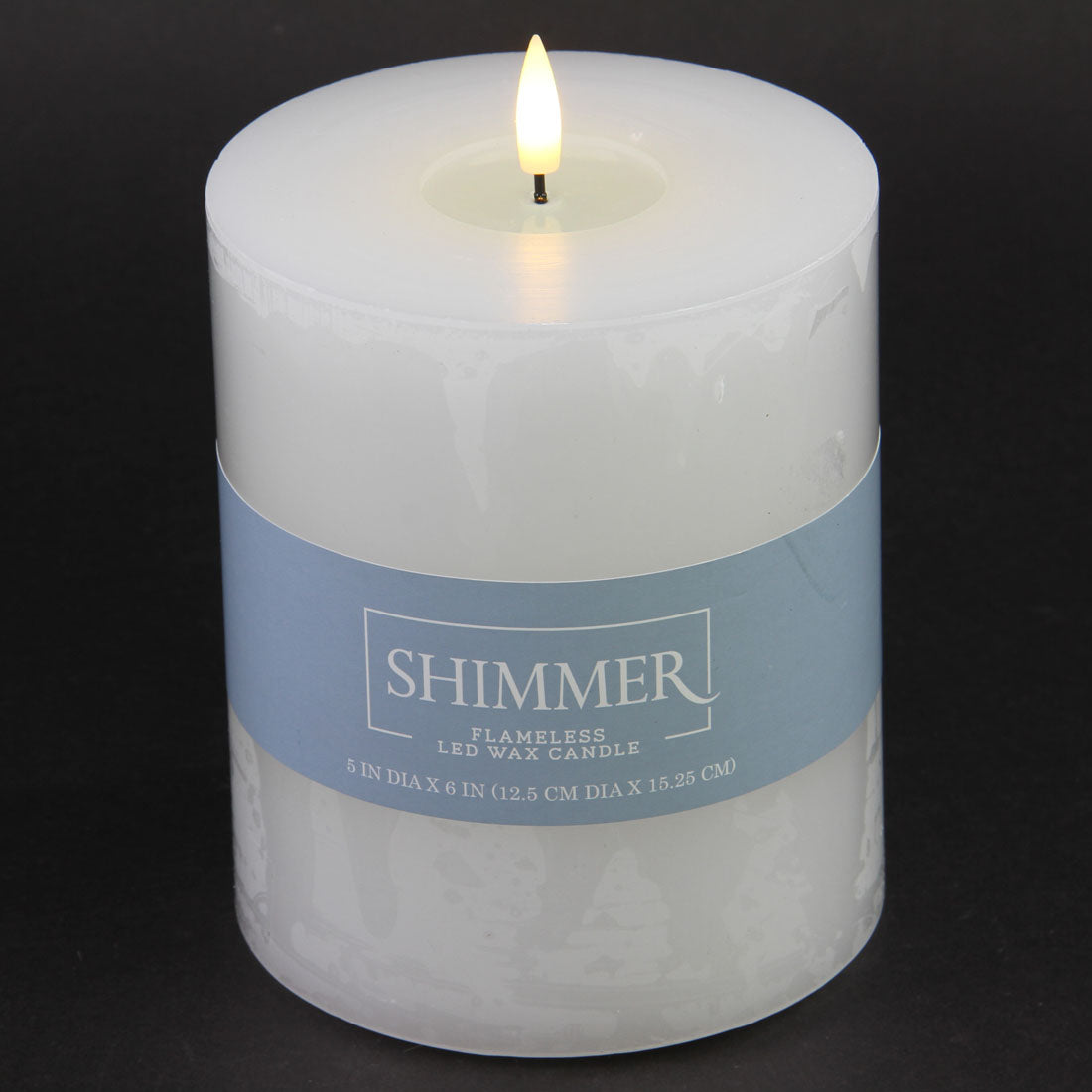 6"X5"FLAMELESS CANDLE WHITE
