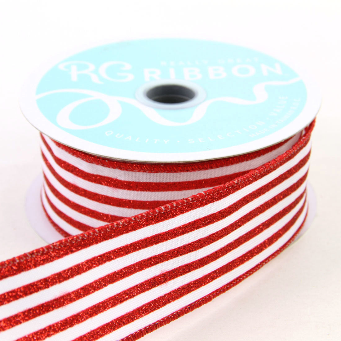 1.5"X10Y GLT.VERT.STRP WH/RED