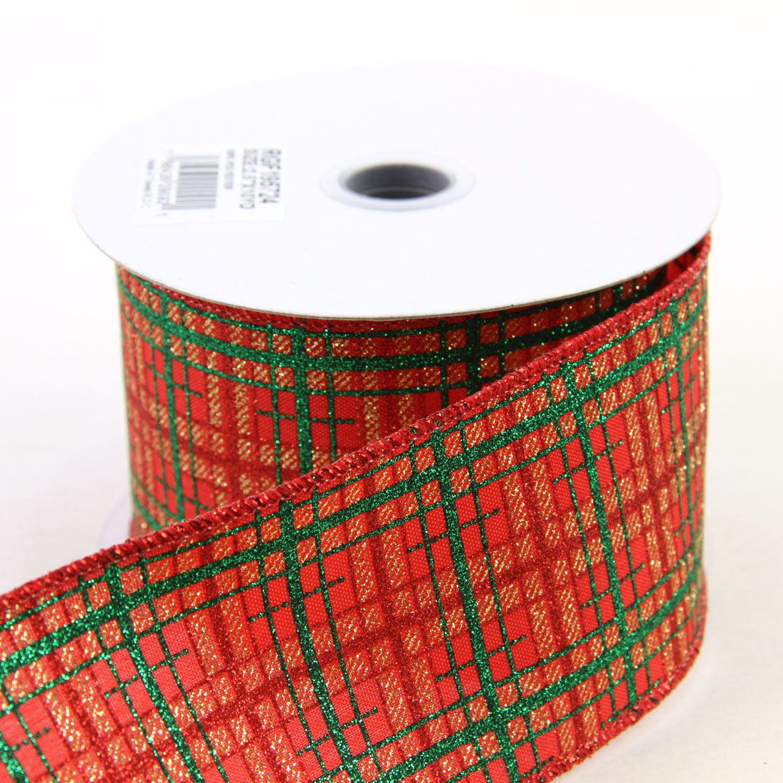 2.5"X10Y GLIT.PRINT PLAID