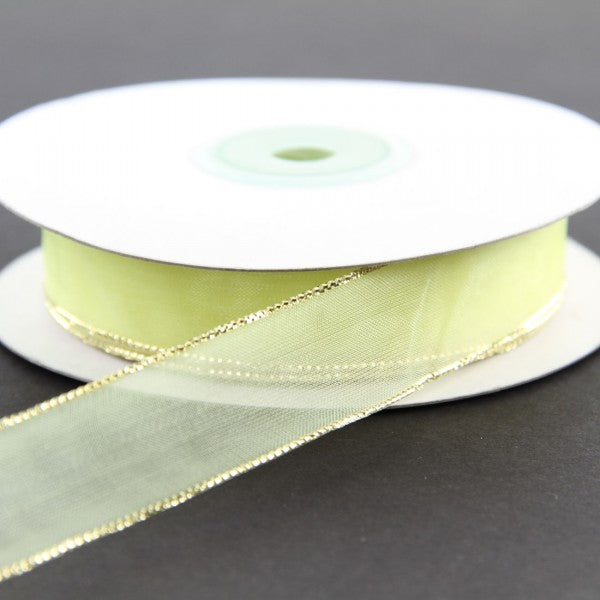 7/8"X25YD SHEER/GOLD EDGE A4