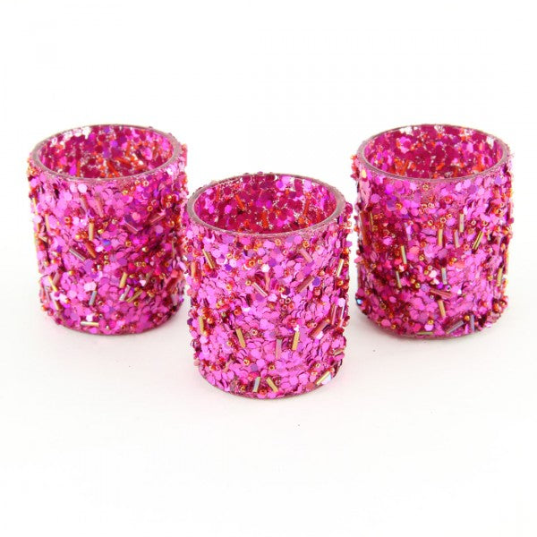 2"X2.4"BEADED T-LIGHT 3/PKG
