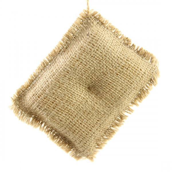 5.5"X4"RECT.BURLAP ORNA A5
