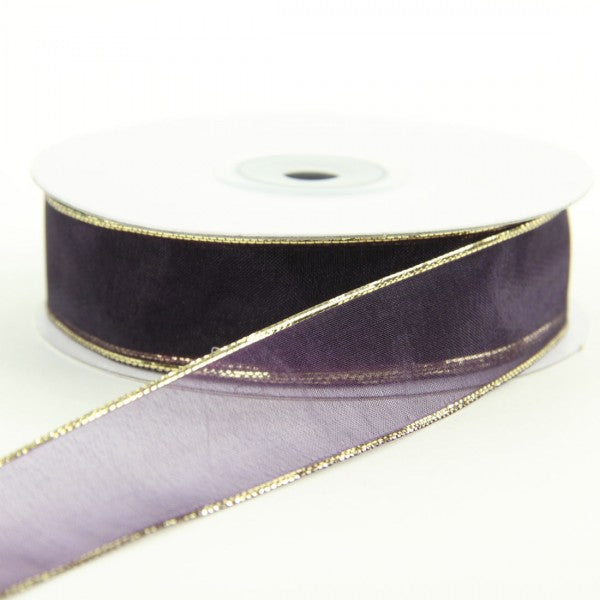 7/8"X25YD SHEER/GOLD EDGE A4