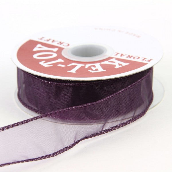 1 INCH X 10 YARD WIRED SHEER RIBBON