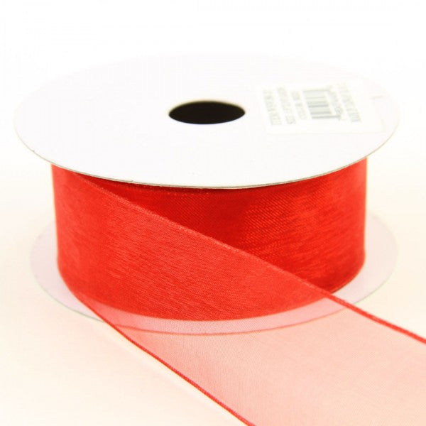 1.5" X 10 YD WIRED WOVEN SHEER RIBBON