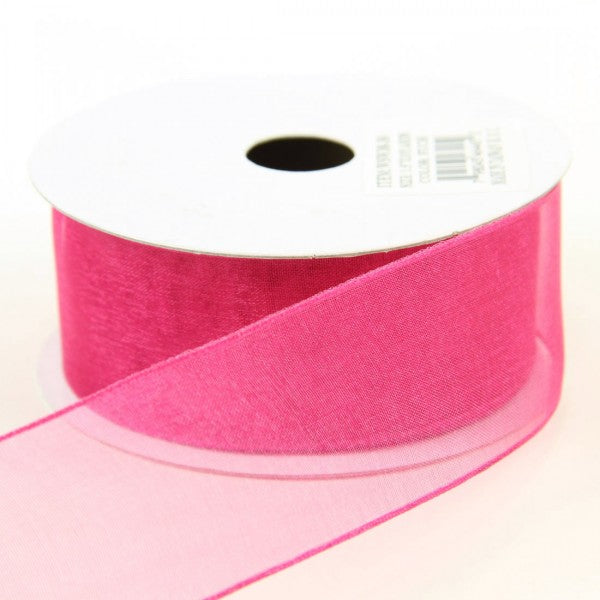 1.5" X 10 YD WIRED WOVEN SHEER RIBBON