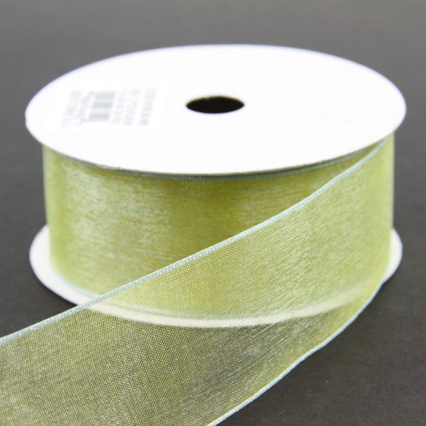 1.5" X 10 YD WIRED WOVEN SHEER RIBBON