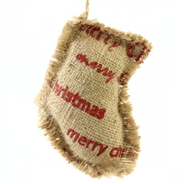 4"X5.5"BURLAP STOCKING ORN