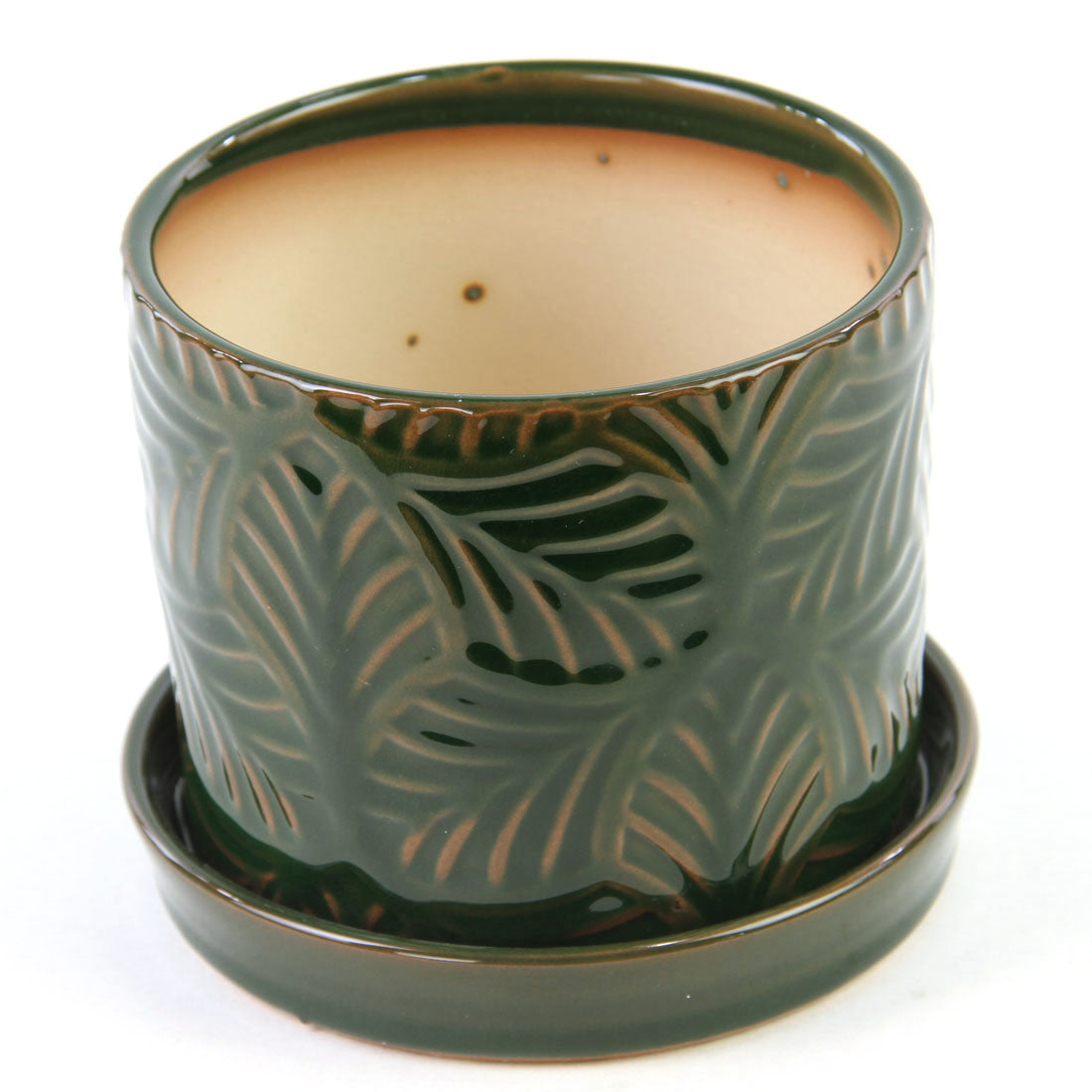 4.5"GREEN LEAF POT